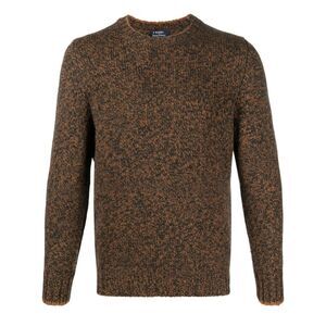 Barba Men Brown Melange Wool Sweater